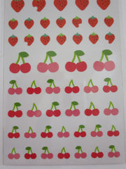 Cute Kawaii MW BonBon Series - Cherries Strawberry Sticker Sheet - for Journal Planner Craft