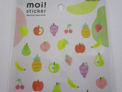 Cute Kawaii Mind Wave moi Series - Fruits Sticker Sheet - for Journal Planner Craft Organizer Calendar