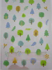 Cute Kawaii Mind Wave moi Series - Green Forest Tree Sticker Sheet - for Journal Planner Craft Organizer Calendar