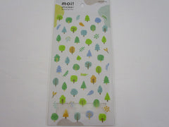 Cute Kawaii Mind Wave moi Series - Green Forest Tree Sticker Sheet - for Journal Planner Craft Organizer Calendar