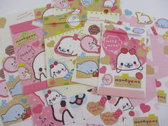 Cute Kawaii San-X Mamegoma Seals Letter Sets - A - Writing Paper Envelope Stationery Penpal