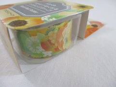 Cute Kawaii Bande Roll of 200 Stickers - Washi Tape Paper - Flowers Bouquet Garden - for Scrapbooking Journal Planner Craft