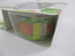 Cute Kawaii Bande Roll of 180 Stickers - Washi Tape Paper - Cactus Green Nature - for Scrapbooking Journal Planner Craft