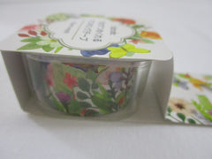 Cute Kawaii Bande Roll of 200 Stickers - Washi Tape Paper - Flowers Bouquet Garden - for Scrapbooking Journal Planner Craft