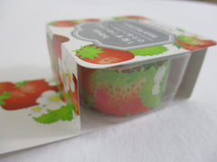 Cute Kawaii Bande Roll of 200 Stickers - Washi Tape Paper - Strawberry Fresh Fruit - for Scrapbooking Journal Planner Craft