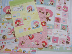 Cute Kawaii San-X Kireizukin seikatu Raccoon Letter Writing Paper + Envelope Theme Stationery Set