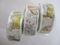Cute Kawaii W-Craft Washi / Masking Deco Tape - Cat hello #pet - for Scrapbooking Journal Planner Craft