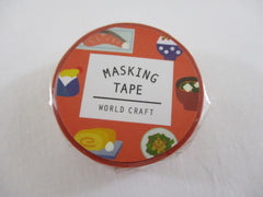 Cute Kawaii World Craft Washi / Masking Deco Tape - Food Rice Bowl Miso Soup Seaweed - for Scrapbooking Journal Planner Craft