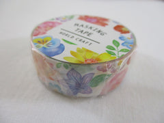 Cute Kawaii W-Craft Washi / Masking Deco Tape - Flowers - for Scrapbooking Journal Planner Craft