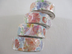 Cute Kawaii World Craft Washi / Masking Deco Tape - Flowers - for Scrapbooking Journal Planner Craft