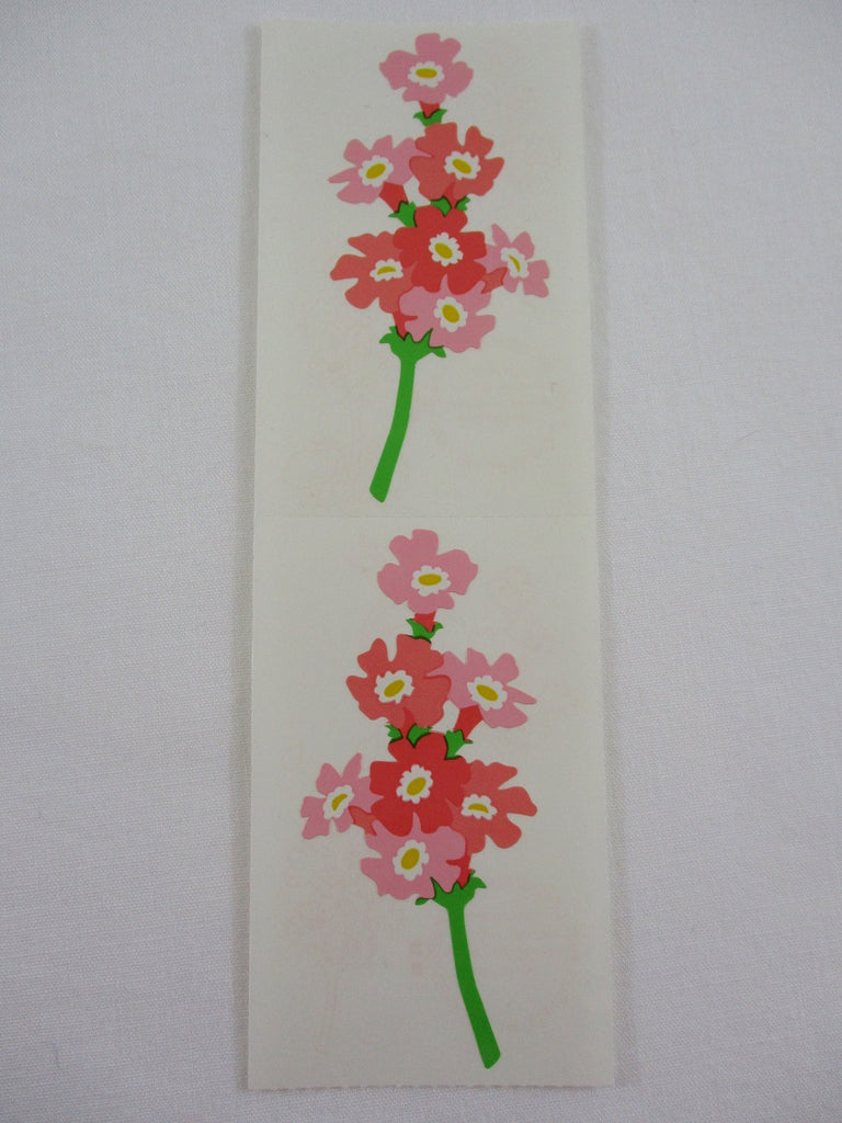 Mrs Grossman Flowers Pink Sticker Sheet / Module - Vintage & Collectible