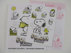 Cute Kawaii Peanuts Snoopy Colors Letter Set - Stationery Writing Paper Penpal Collectible