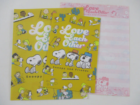 Cute Kawaii Peanuts Snoopy and Friends Letter Set - Stationery Writing Paper Penpal Collectible