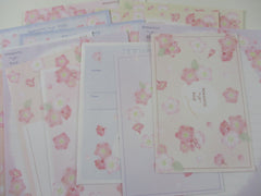 Cute Kawaii Kamio Cherry Blossom Romantic Flower Spring Letter Sets Stationery - writing paper envelope