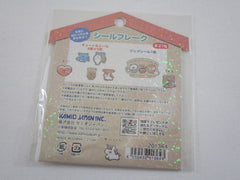 Cute Kawaii Kamio Yasashii Ikimono Shark Bear Seal Flake Stickers Sack - for Journal Planner Craft Scrapbook Agenda