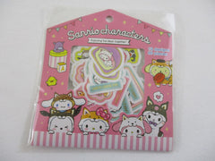 Cute Kawaii Sanrio Hello Kitty, My Melody, Pom Pom Purin, Kuromi, Cinnnamoroll Characters Dressed Up Stickers Sack Preowned
