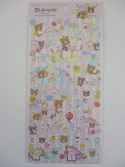 Cute Kawaii San-X Rilakkuma Bear Sticker Sheet 2023 - Party Warm Smiles A - for Planner Journal Scrapbook Craft