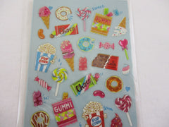 Cute Kawaii MW Chocolate Candy Gummy Bears Ice Cream Food Sticker Sheet - for Journal Planner Craft
