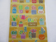 Cute Kawaii MW Green Plants Cactus Succulents Sticker Sheet - for Journal Planner Craft