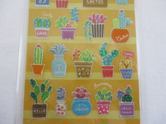 Cute Kawaii MW Green Plants Cactus Succulents Sticker Sheet - for Journal Planner Craft
