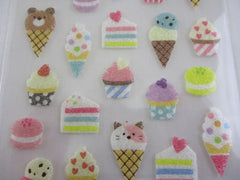 Cute Kawaii MW Vivelle Paper Sponge - Cake Cupcake Ice Cream Macaroon Pastry theme Sticker Sheet - for Journal Planner Craft Organizer