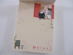 Cute Kawaii San-X Kutusita Nyanko Cat Mini Notepad / Memo Pad - A - Vintage and Rare