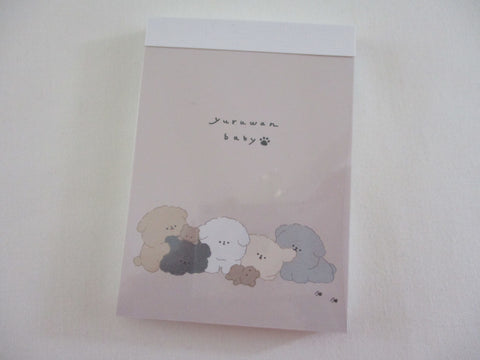 Cute Kawaii Kamio Dogs Puppy Yuruwan baby Mini Notepad / Memo Pad - Stationery Designer Paper Collection