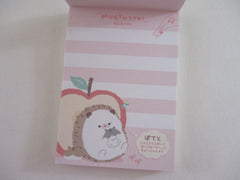 Cute Kawaii Q-lia Mugyutto Hedgehog Hamster Friends Mini Notepad / Memo Pad - Stationery Designer Paper Collection