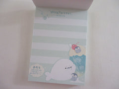 Cute Kawaii Q-lia Mugyutto Seal Penguin Friends Mini Notepad / Memo Pad - Stationery Designer Paper Collection
