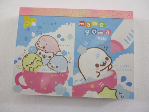 Cute Kawaii San-X Mamegoma Seal Mini Notepad / Memo Pad - E - 2009 Vintage