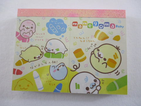Cute Kawaii San-X Mamegoma Seal Mini Notepad / Memo Pad - F - 2009 Vintage
