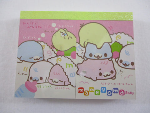 Cute Kawaii San-X Mamegoma Seal Mini Notepad / Memo Pad - G - 2009 Vintage