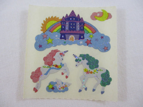 Sandylion MOP Mother of Pearl Stickers BUNNY BLOWING BUBBLES Retro Rare  Vintage Retired MOP316
