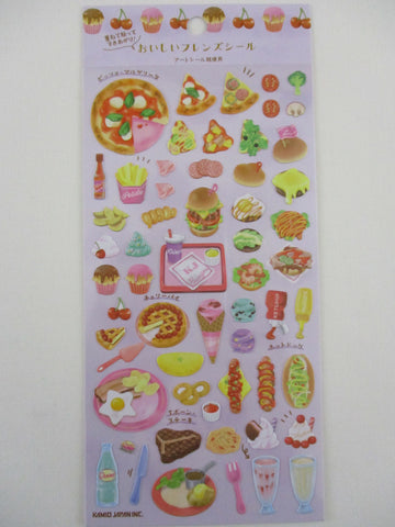 Cute Kawaii Kamio Create Custom Series Sticker Sheet - Burger Pizza Breakfast - for Journal Planner Craft Agenda Organizer Scrapbook