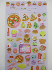 Cute Kawaii Kamio Create Custom Series Sticker Sheet - Burger Pizza Breakfast - for Journal Planner Craft Agenda Organizer Scrapbook