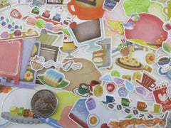 Food theme Write-on Stickers and Regular Flake stickers Mix - 50 pcs