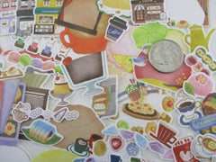 Food theme Write-on Stickers and Regular Flake stickers Mix - 50 pcs