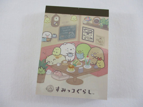 Cute Kawaii San-X Sumikko Gurashi Cafe Mini Notepad / Memo Pad - C - 2015 - Rare HTF