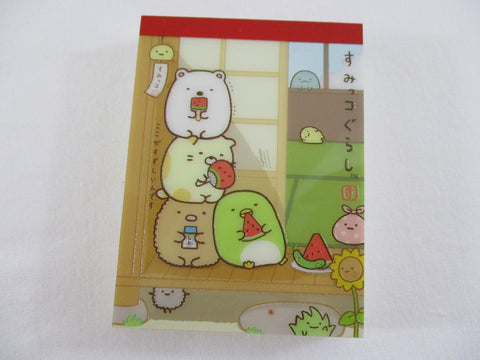 Cute Kawaii San-X Sumikko Gurashi Summer Mini Notepad / Memo Pad - C - 2014 - Rare HTF