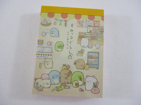 Cute Kawaii San-X Sumikko Gurashi Market Shops Mini Notepad / Memo Pad - A - 2016 - Rare HTF