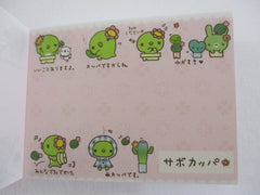 Cute Kawaii San-X Kappa Cactus Mini Notepad / Memo Pad - D - 2008 - Rare HTF