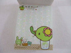 Cute Kawaii San-X Kappa Cactus Mini Notepad / Memo Pad - D - 2008 - Rare HTF