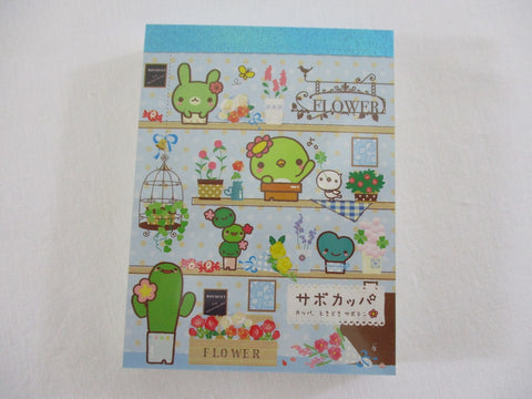 Cute Kawaii San-X Kappa Cactus Mini Notepad / Memo Pad - C - 2009 - Rare HTF