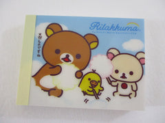 Cute Kawaii San-X Rilakkuma Blue Cloud Mini Notepad / Memo Pad - A - Rare HTF