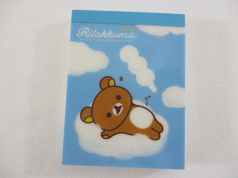 Cute Kawaii San-X Rilakkuma Blue Cloud Mini Notepad / Memo Pad - D - Rare HTF