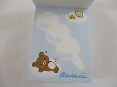 Cute Kawaii San-X Rilakkuma Blue Cloud Mini Notepad / Memo Pad - D - Rare HTF