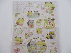 Cute Kawaii San-X Kokoro Araiguma Raccoon Sticker Sheet 2021 - B - for Planner Journal Scrapbook Craft