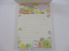 Cute Kawaii San-X Sumikko Gurashi Pen Pen Fruits Vacation  4 x 6 Inch Notepad / Memo Pad - A - Stationery Designer Paper Collection