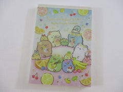 Cute Kawaii San-X Sumikko Gurashi Pen Pen Fruits Vacation  4 x 6 Inch Notepad / Memo Pad - B - Stationery Designer Paper Collection