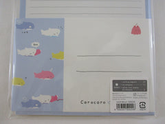 Cute Kawaii  Q-Lia Sharks Letter Set Pack - Stationery Writing Paper Penpal Collectible